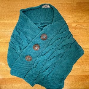 Simone Layne Knit Wrap with Buttons